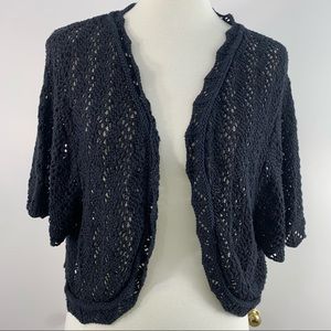 American Rag Cie 0X black shrug cardigan